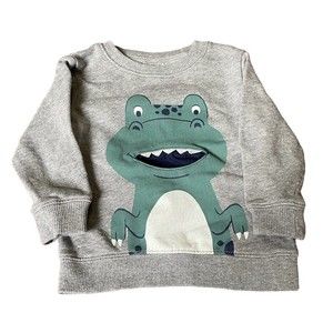 Carters Grey Dinosour 18 Month Sweatshirt Sweater